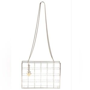 Rare Chanel Lucite and CC charm beaded clutch bag